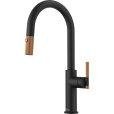 Змішувач Franke Maris Stripes J, поворотний витяжний, Bi-Matte Black/Copper