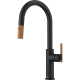 Змішувач Franke Maris Stripes J, поворотний витяжний, Bi-Matte Black/Copper