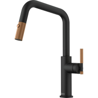 Змішувач Franke Maris Stripes J, поворотний витяжний, Bi-Matte Black/Copper