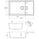 Fabiano Cubix 86x50 XL Grey Metallic